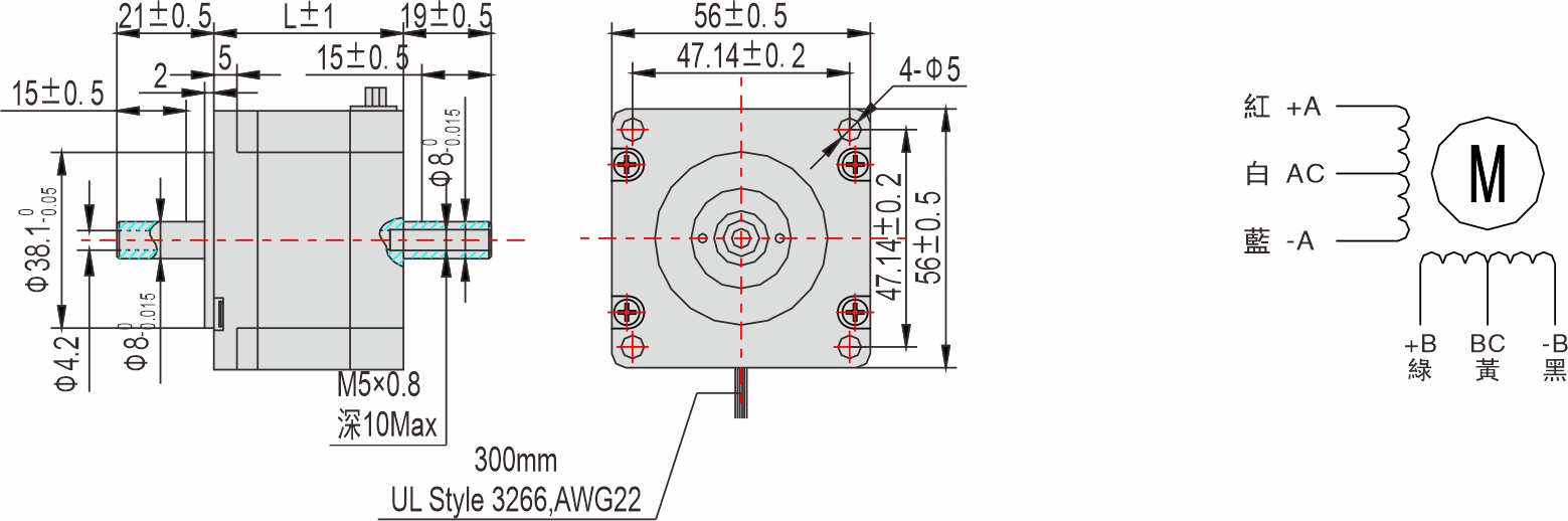 英士達(dá)機(jī)電 56mm中空軸步進(jìn)馬達(dá)